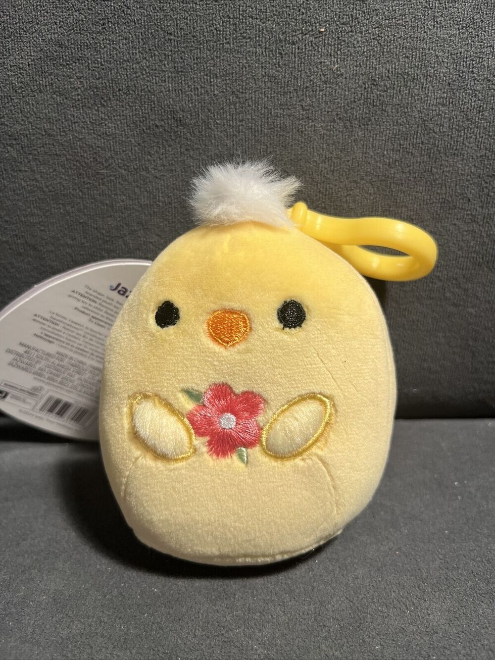 New Squishmallow Clip Triston the Chick 3.5 Inch Soft Plush Spring